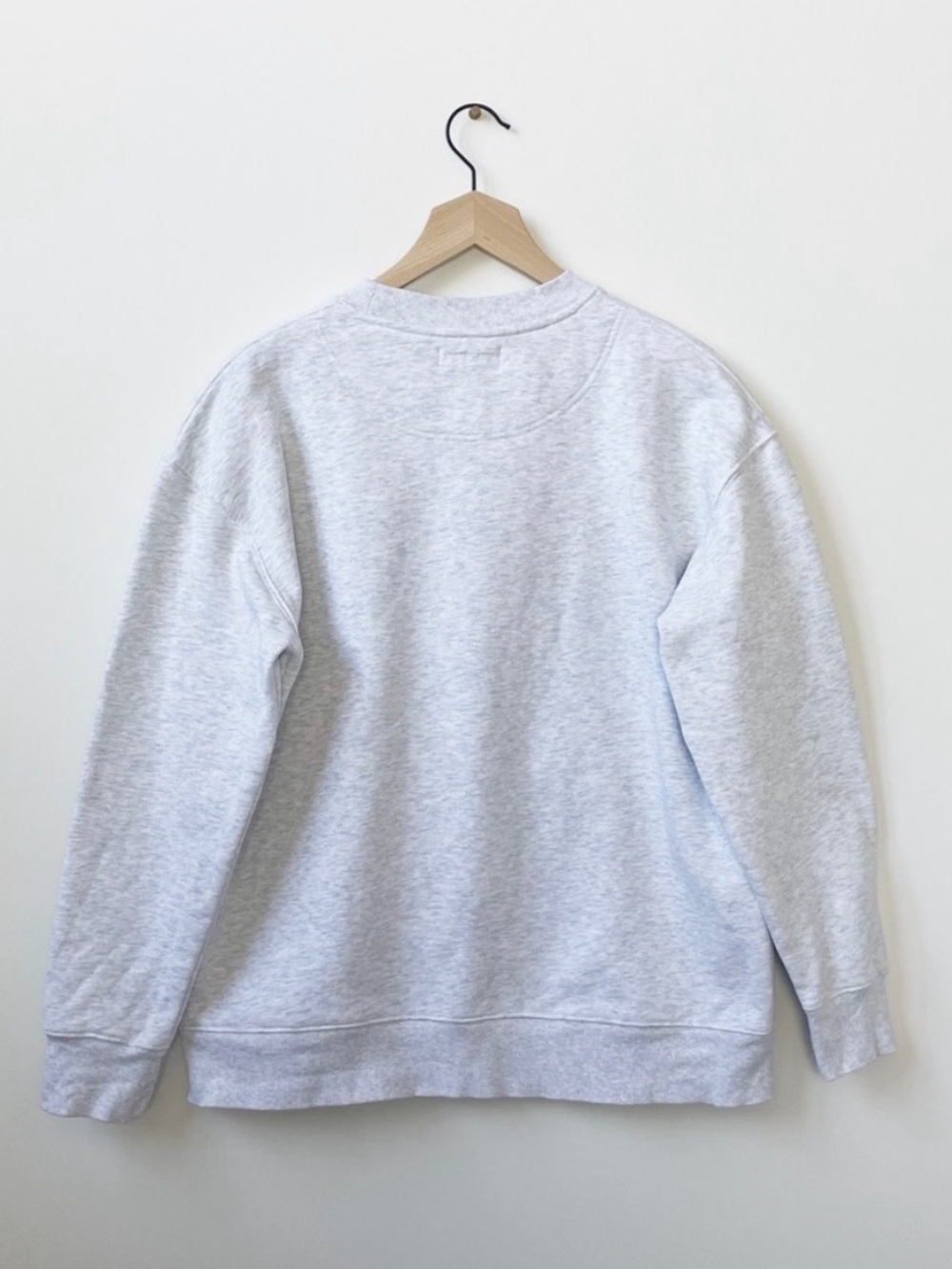 Anine Bing Tyler Oversized Pullover Mockneck Crewneck Sweater in Heather Gray - Picture 10 of 14
